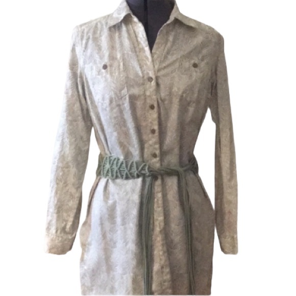 Sigred Olsen Leaf Print Tunic with Belt Size Small - Picture 10 of 12